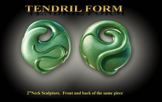 Sculptured Jade Tendril Pod 