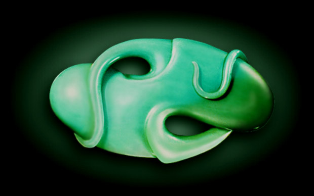 Jade carving of organic Fondling Form