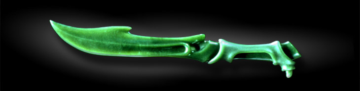 Carved NZ Jade Ceremonial Knife