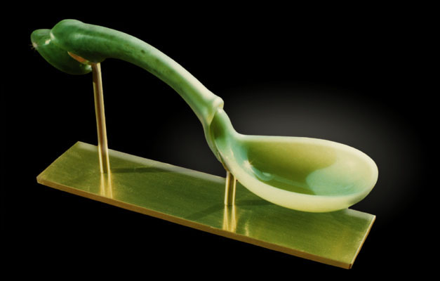 Original jade carving of an Inanga Spoon